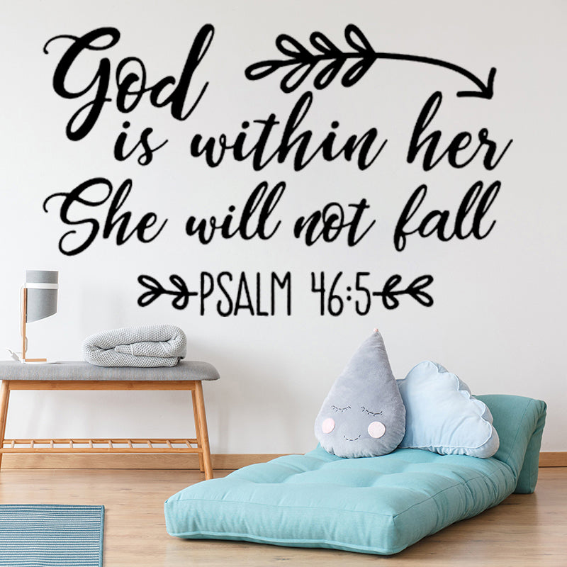 God On Her Removable Inspirational Wall Sticker