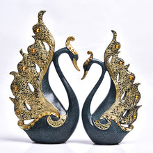 Elegant Couple Swan Decorative Figurine