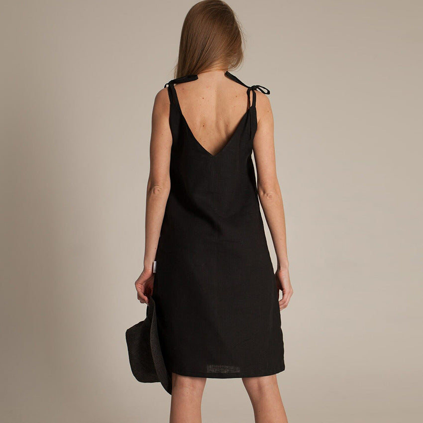 Pure Cotton Backless Camisole Nightdress for Women