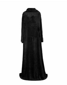 Wearable Coral Fleece Blanket with Sleeves and Pockets