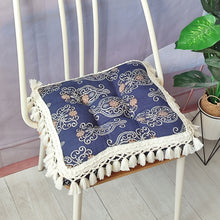Breathable Bamboo-Cotton Tassel Seat Cushion