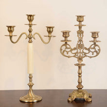 Polished Brass European-Style Taper Candlestick