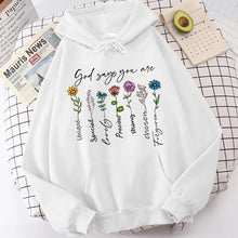 God Says You Are Unique Floral Graphic Faith Tee