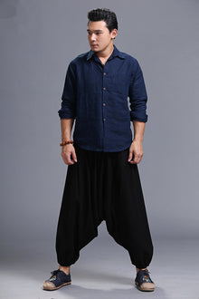 Men's Relaxed Fit Harem Pants for Travel and Casual Wear
