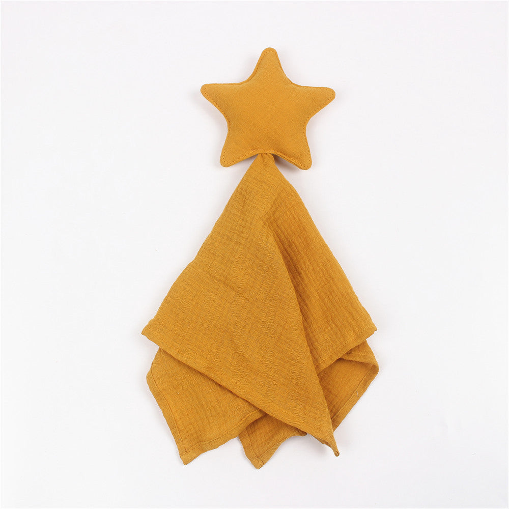 Star and Moon Muslin Cotton Baby Comfort Blanket