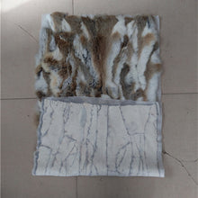 Luxurious Rabbit Fur Patchwork Throw Blanket