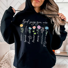 God Says You Are Unique Floral Graphic Faith Tee