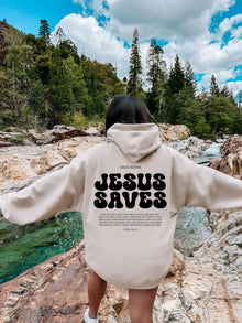 Jesus Saves Bible Verse Unisex Faith Hoodie