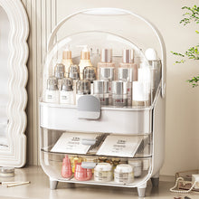 Makeup Organizer With Skincare Holder - Acrylic Cosmetic Storage Box, 4 Colors - Vanity & Bathroom Counter Organizer - Perfect Teen Girl Gift