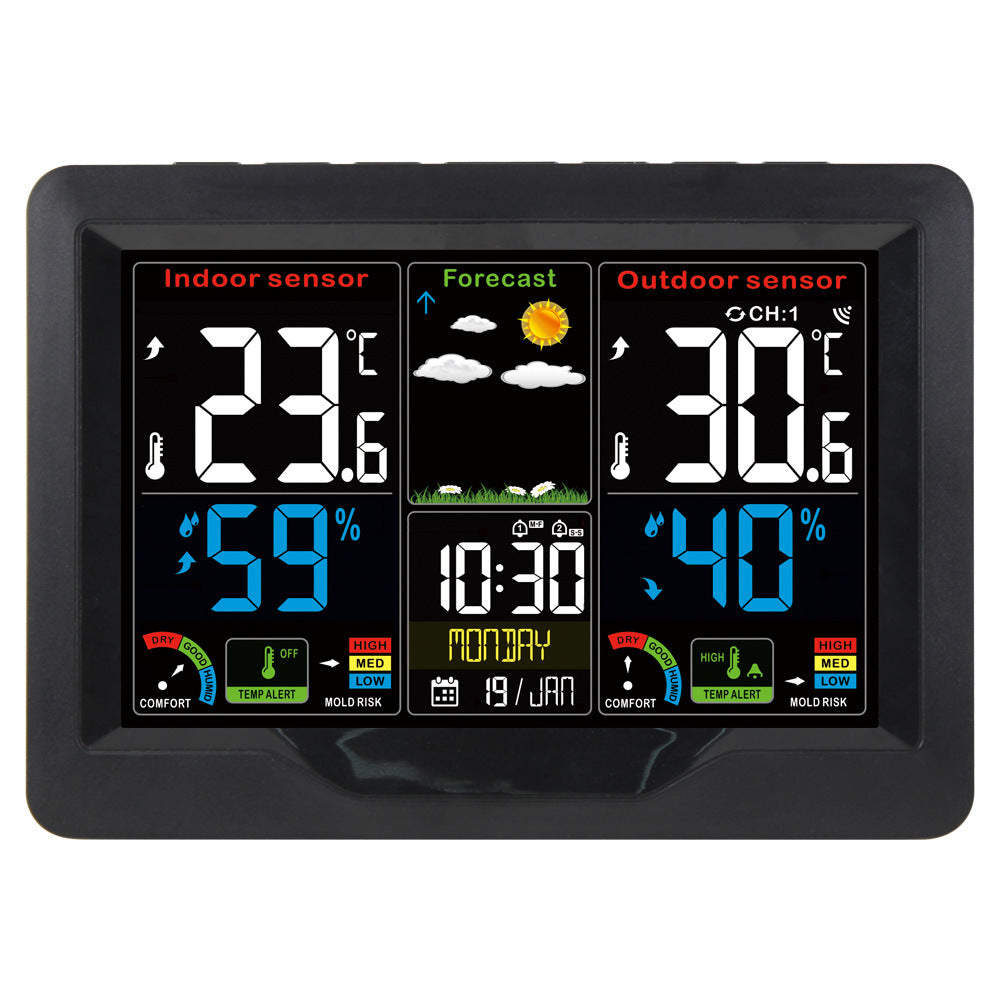 Color Screen Alarm Clock with Indoor Weather and Humidity Sensor