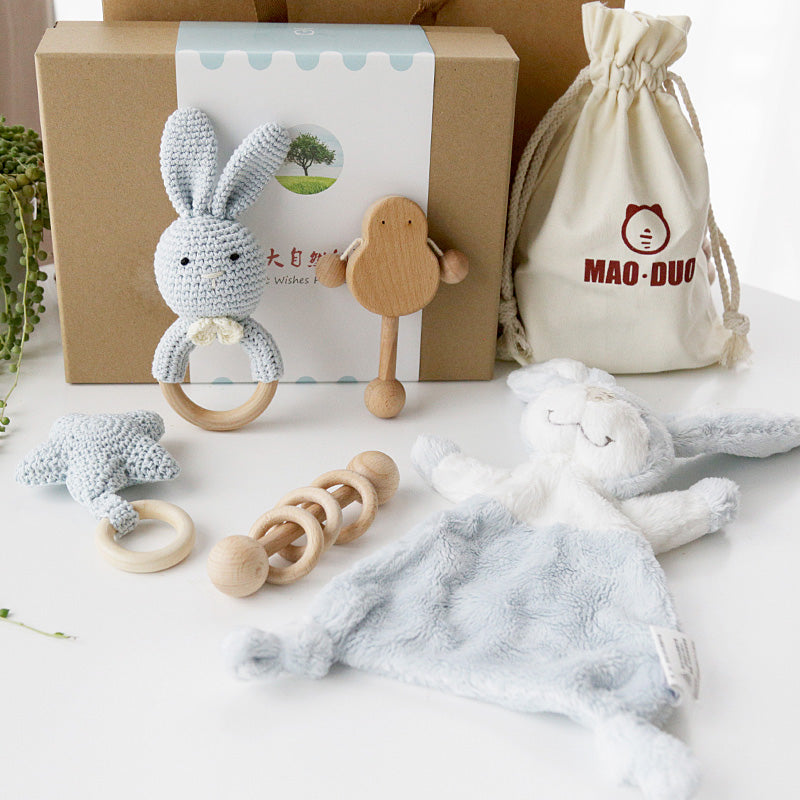 Soft Plush Newborn Baby Rattle Sensory Toy