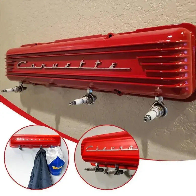 Retro Corvette Minimalist Garage Display Shelf
