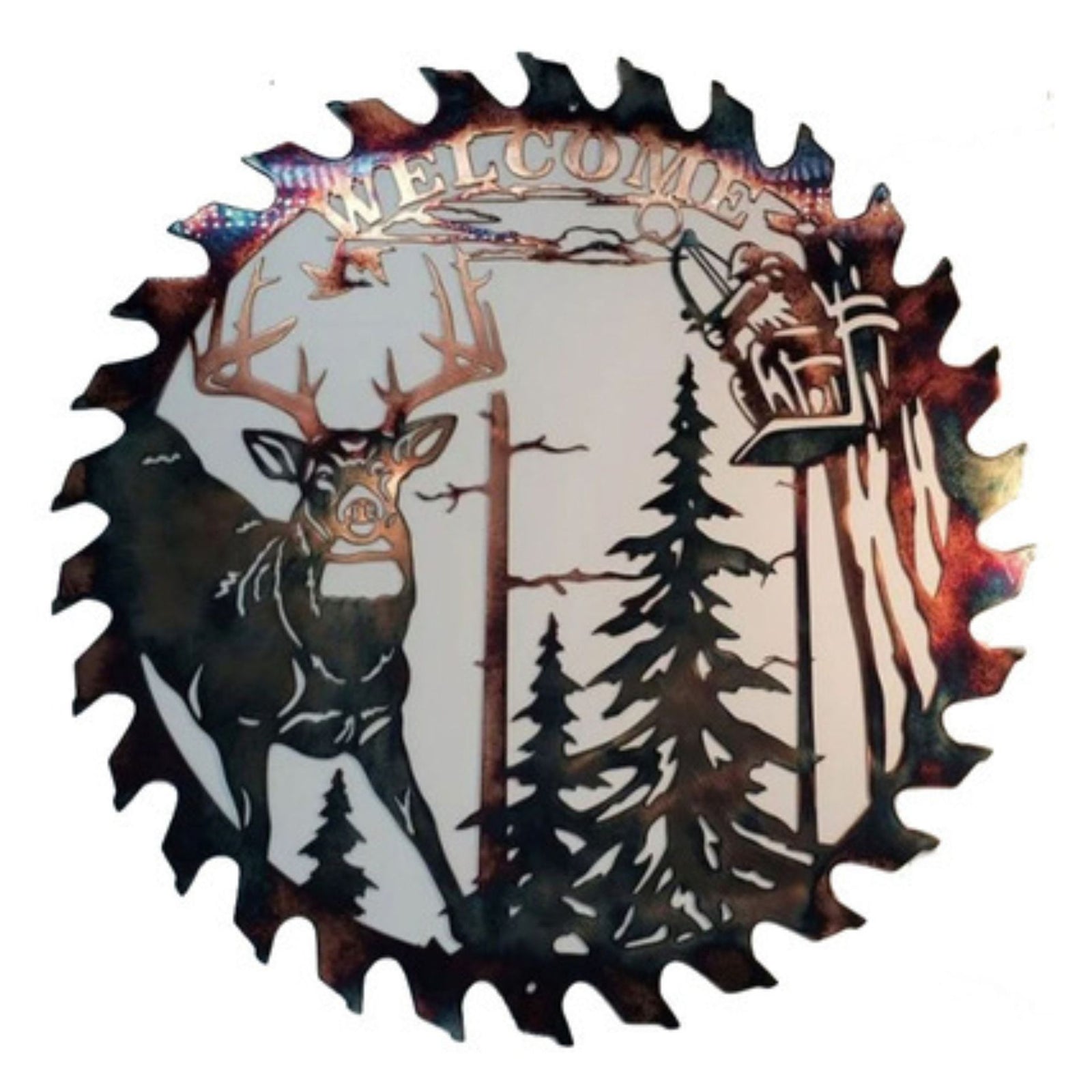 Majestic Elk Metal Wall Art Home Decoration