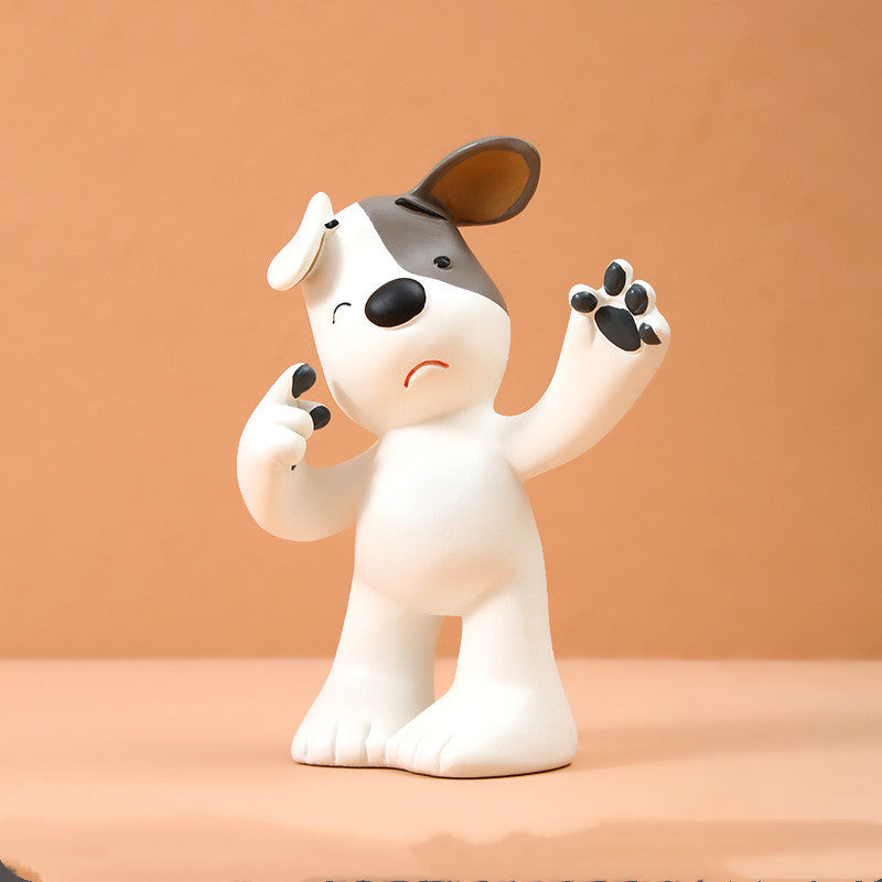 Charming Puppy Figurine Living Room Decor Accent