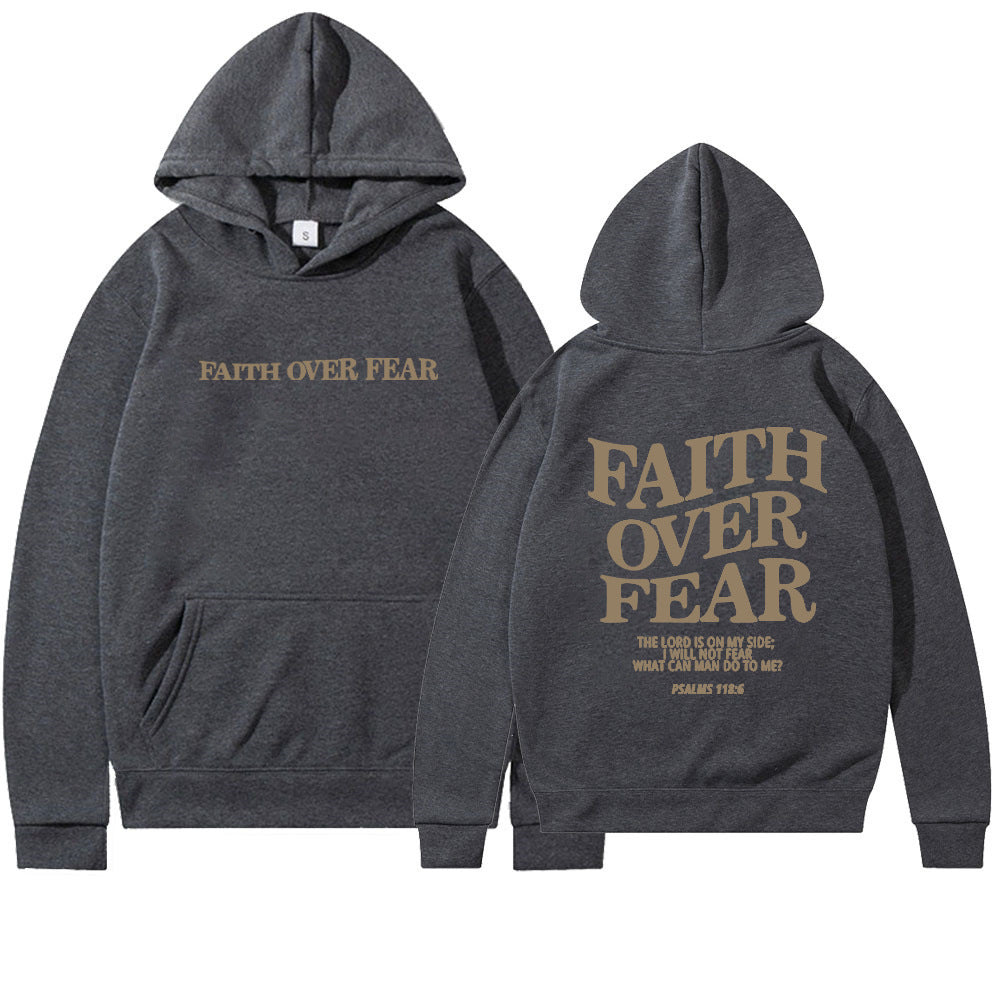 Faith Over Fear Unisex Christian Aesthetic Hoodie
