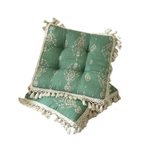 Breathable Bamboo-Cotton Tassel Seat Cushion