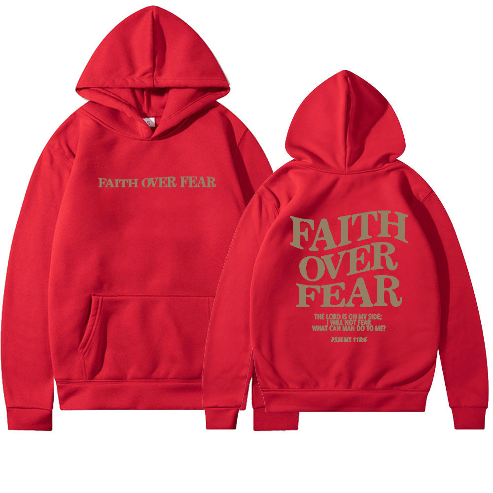 Faith Over Fear Unisex Christian Aesthetic Hoodie