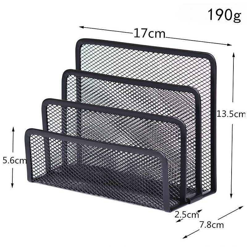 Metal Mesh Single-Tier Desk Organizer Shelf