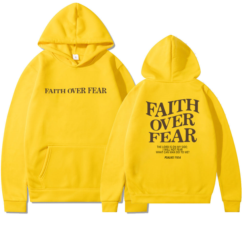 Faith Over Fear Unisex Christian Aesthetic Hoodie