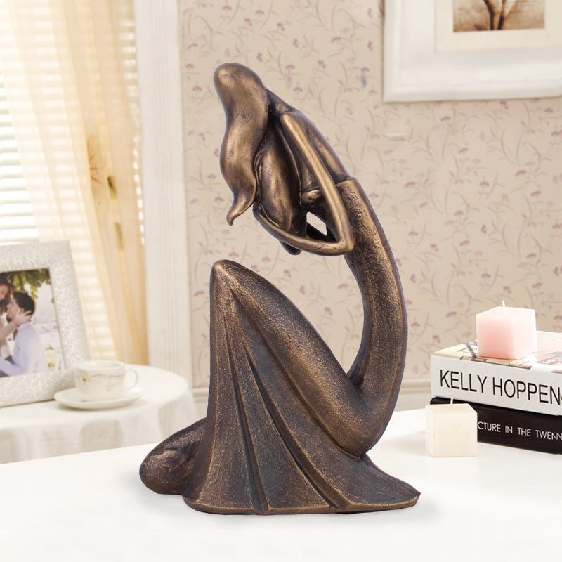 Handcrafted Resin Sculpture Living Room Decor Accent
