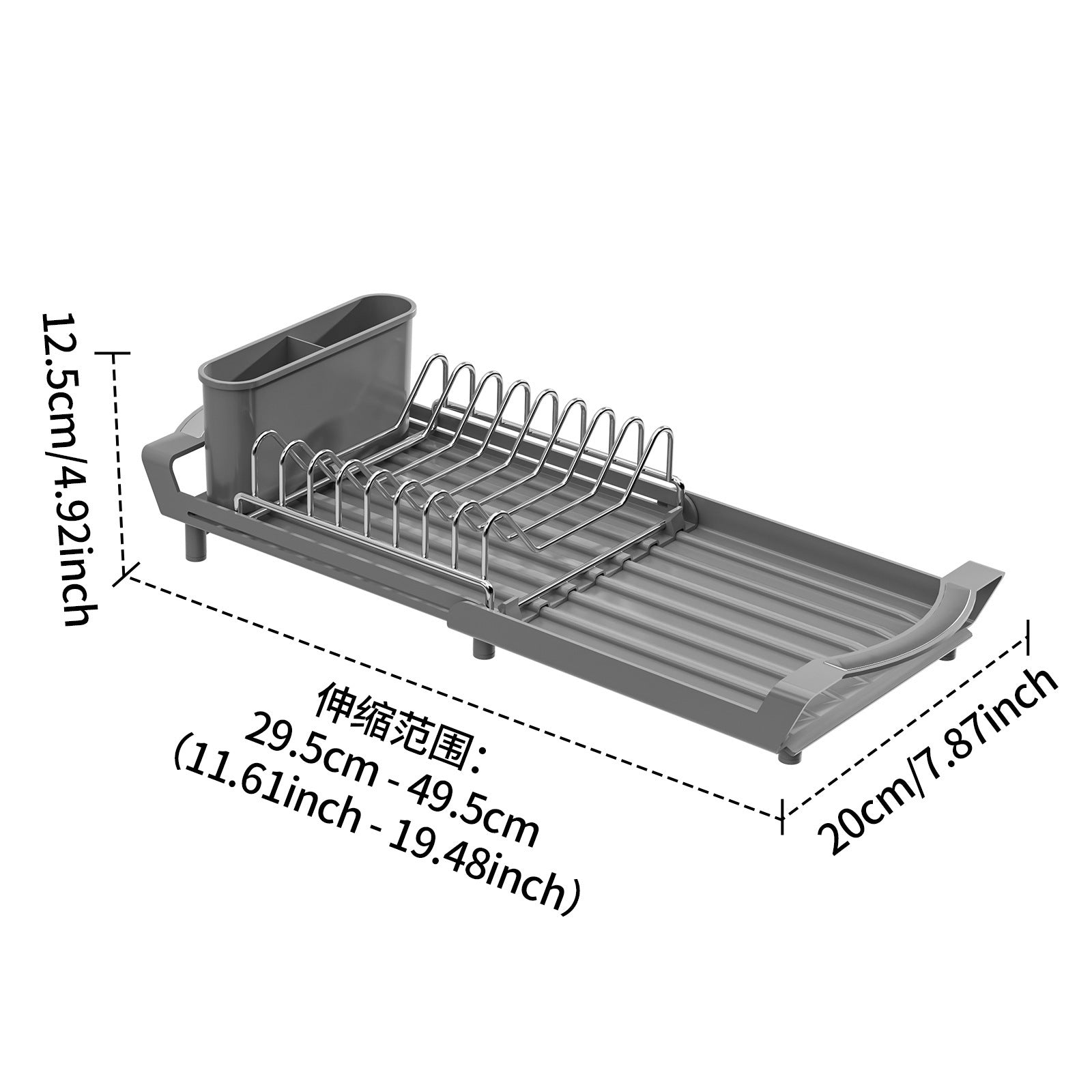 Compact Single-Tier Dish Drying Rack