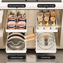 Adjustable Kitchen Cookware and Lid Storage Rack