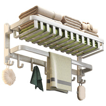 Cream-colored Space Aluminum Bathroom Organizer