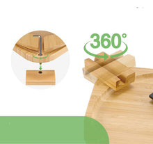 Portable Folding Bamboo Sofa Arm Tray Table