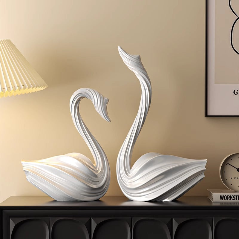 Abstract Swan Minimalist Light-Luxury Decorative Sculpture