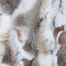 Luxurious Rabbit Fur Patchwork Throw Blanket