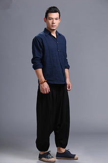 Men's Relaxed Fit Harem Pants for Travel and Casual Wear