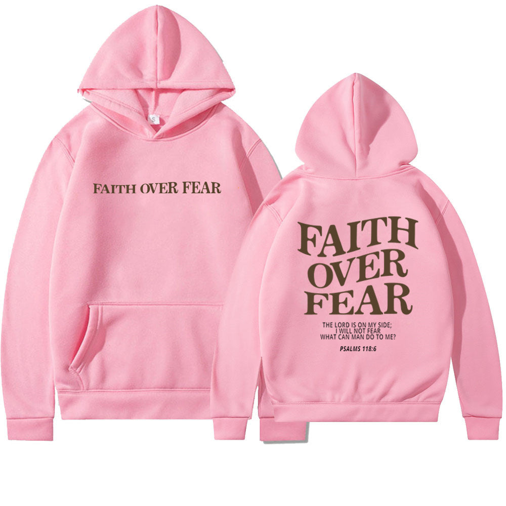 Faith Over Fear Unisex Christian Aesthetic Hoodie