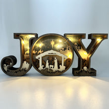 JOY Wooden Letter Ornaments Decorative Craft Set