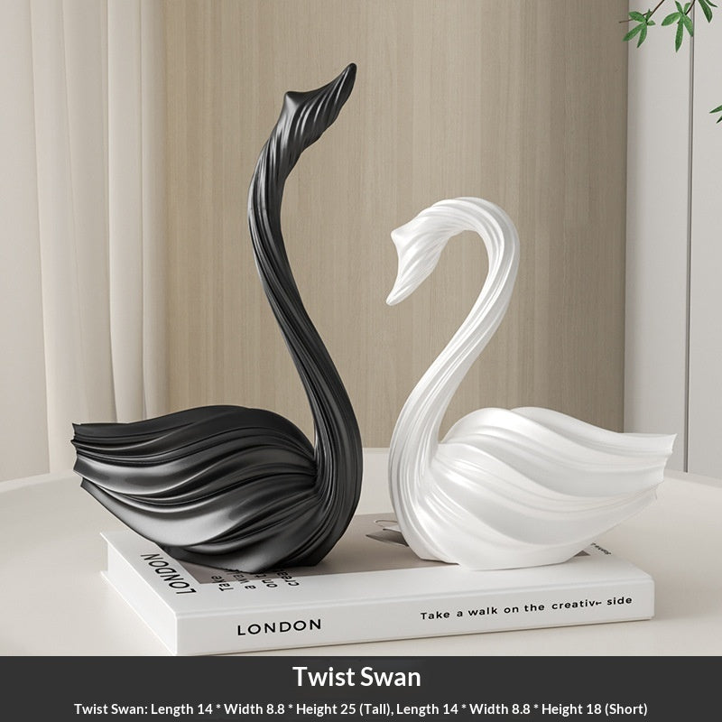 Abstract Swan Minimalist Light-Luxury Decorative Sculpture