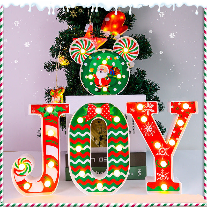 JOY LED Light-Up Letter Sign Christmas Decoration
