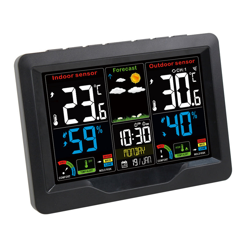 Color Screen Alarm Clock with Indoor Weather and Humidity Sensor