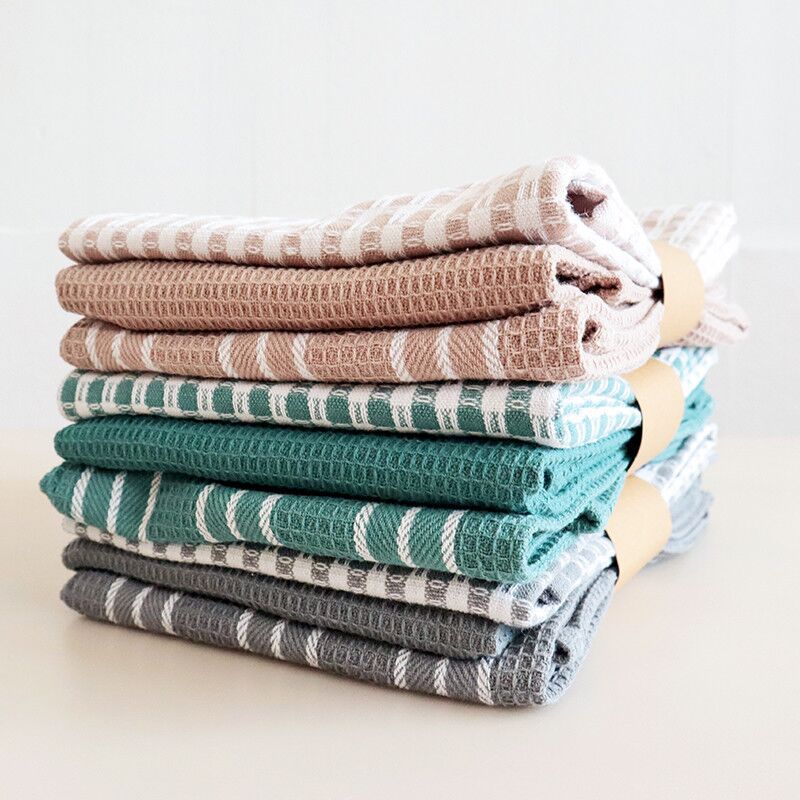 Absorbent Cotton Kitchen Tea Towel Set of 3