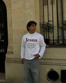 Jesus Is the Way Long Sleeve Crew Neck Faith Top