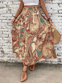 Women's Beach Print Casual Summer Skirt