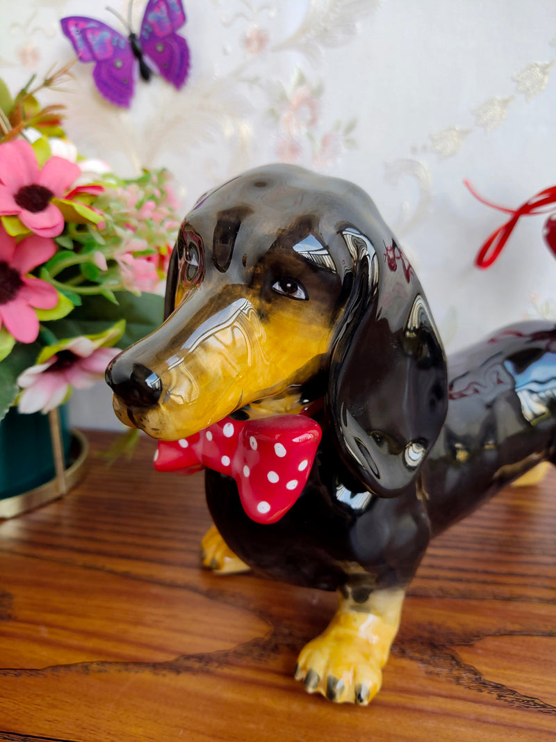 Handcrafted Ceramic Dog Figurine Home Decor