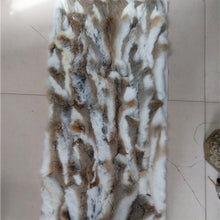 Luxurious Rabbit Fur Patchwork Throw Blanket