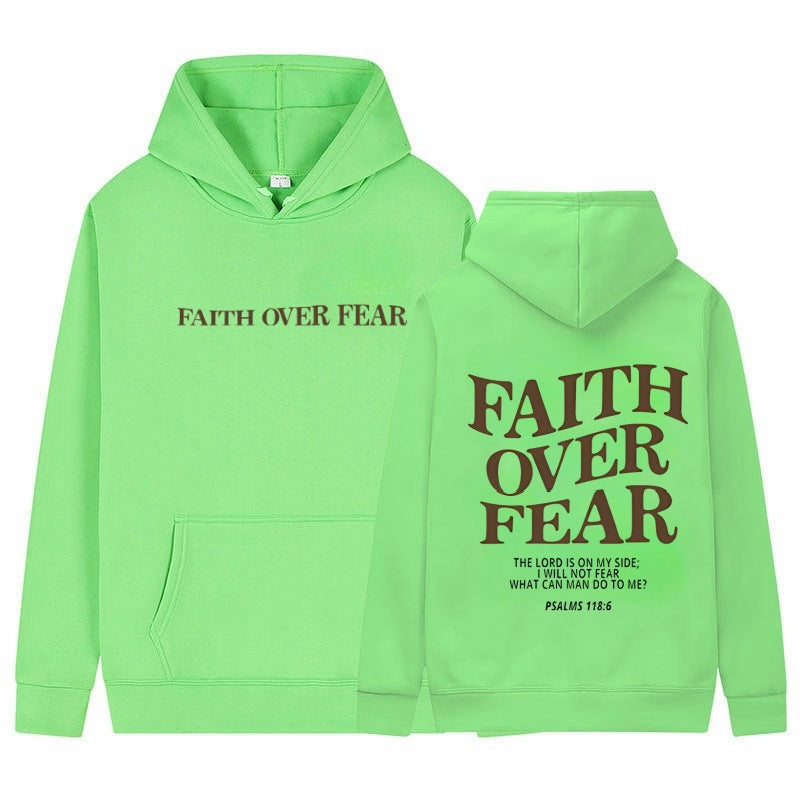 Faith Over Fear Unisex Christian Aesthetic Hoodie