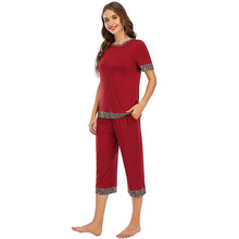 Contrast Color Comfort And Casual Breathable Pajamas Suit