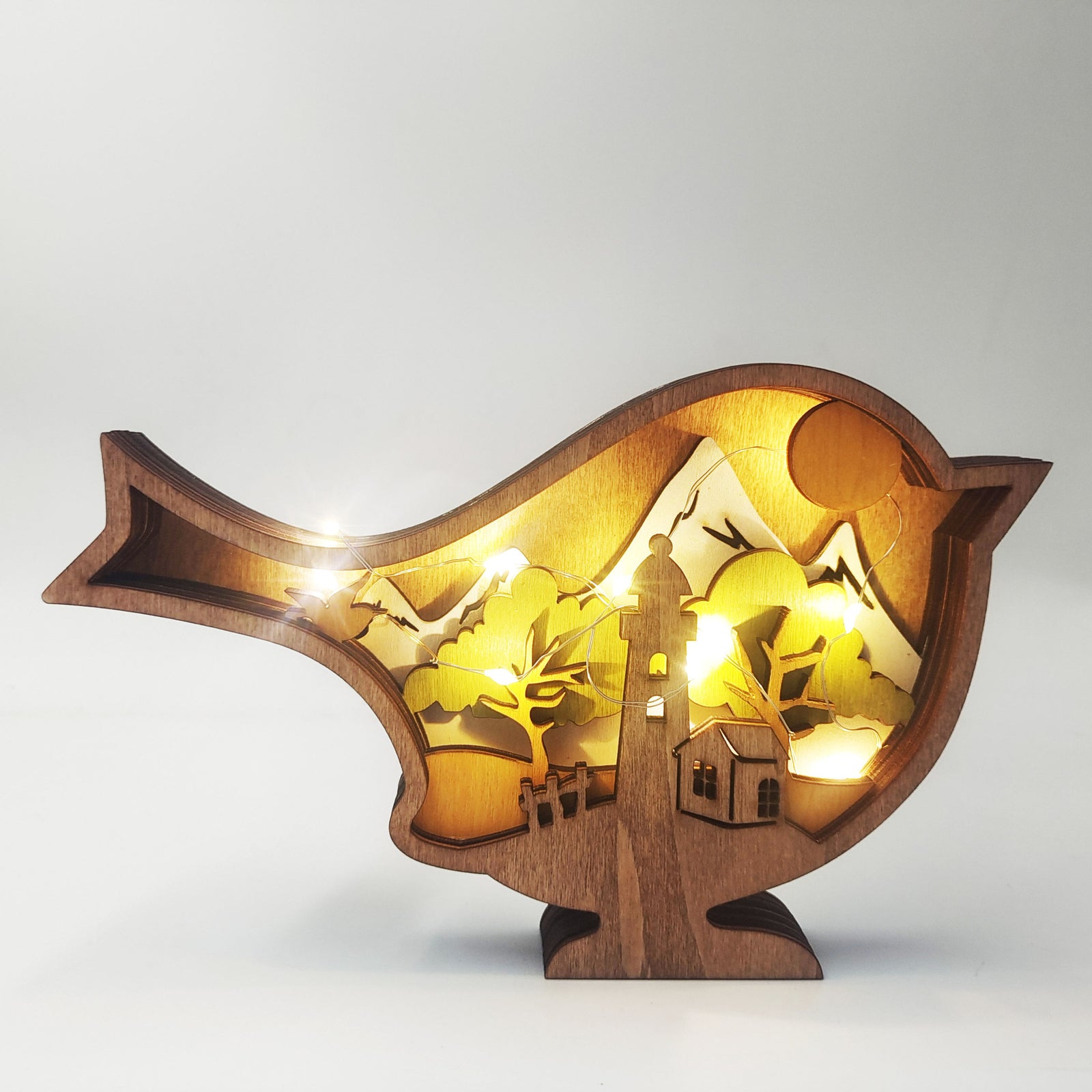 Handcrafted Wooden Decor Accent for Home Styling