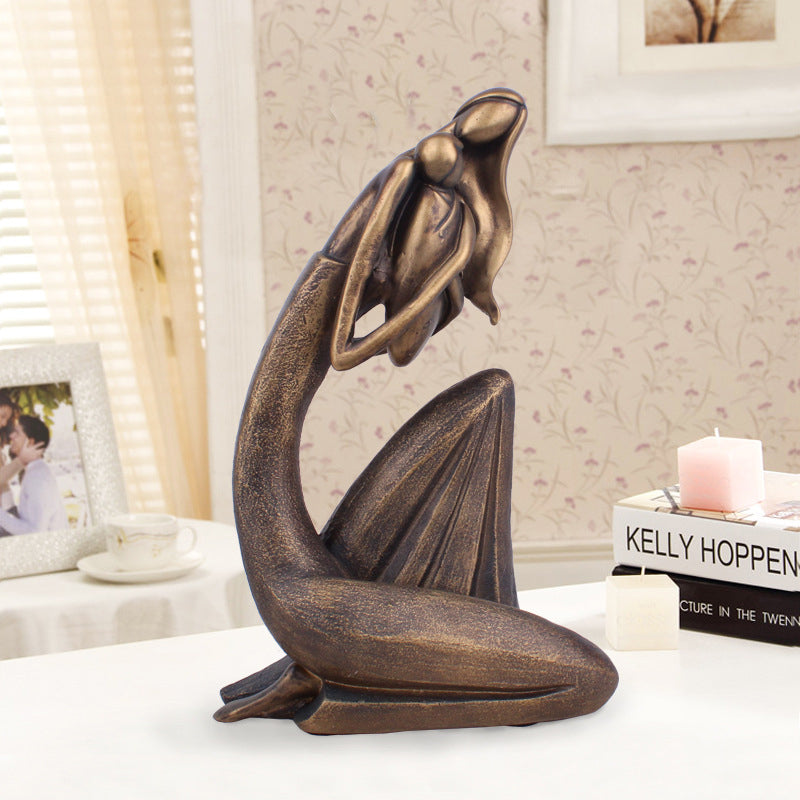 Handcrafted Resin Sculpture Living Room Decor Accent