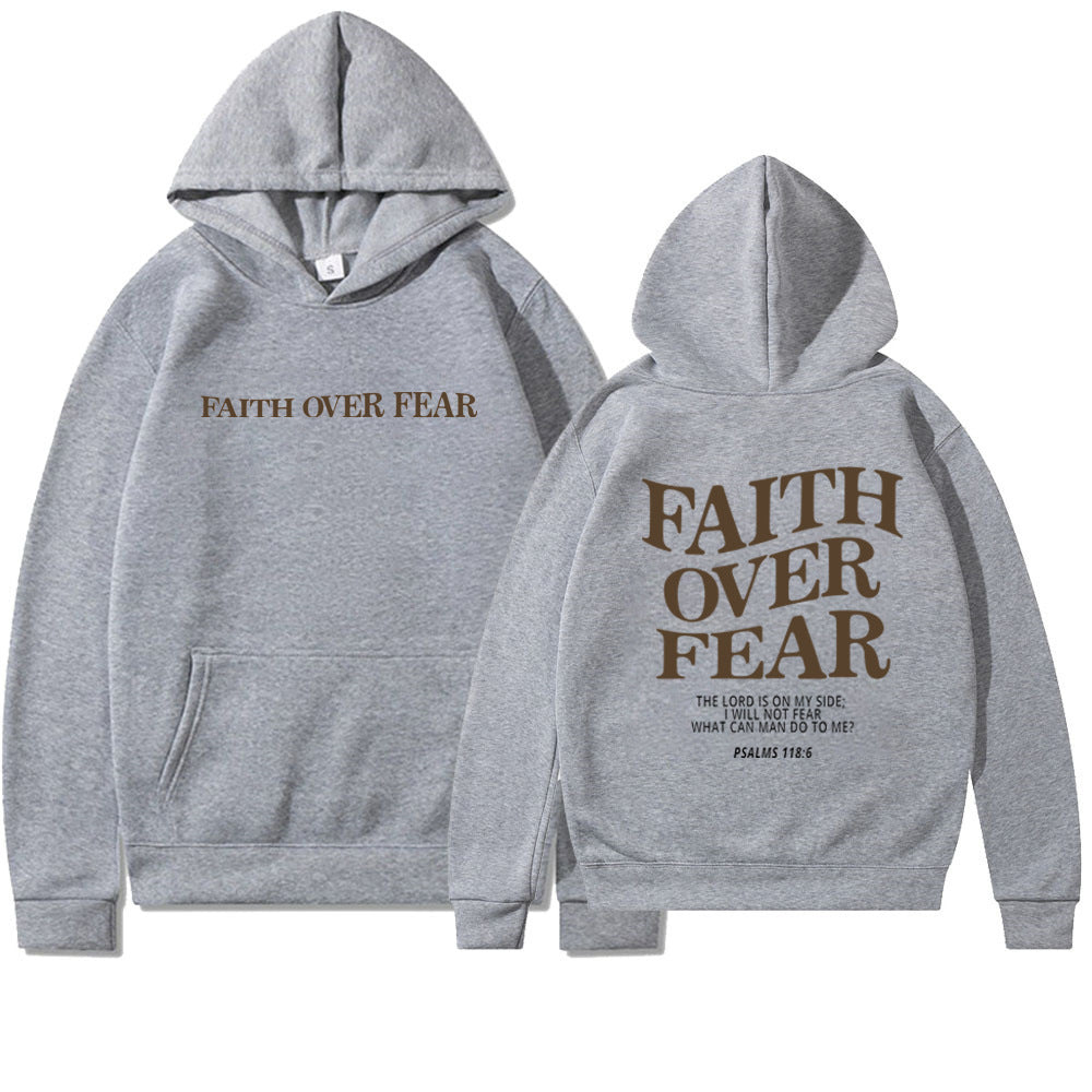 Faith Over Fear Unisex Christian Aesthetic Hoodie