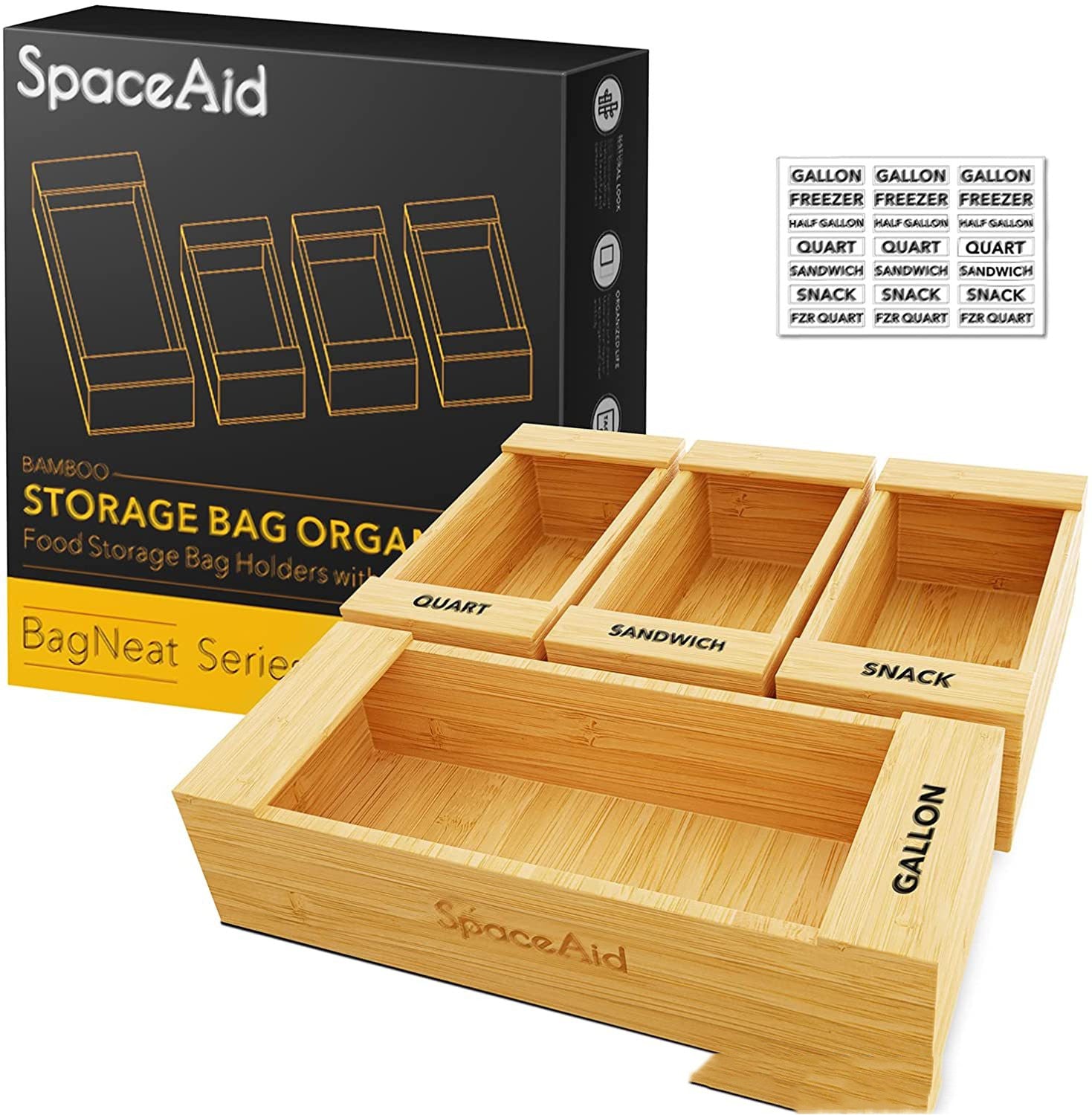Kitchen Drawer Organizer for Food Wrap and Sandwich Bags