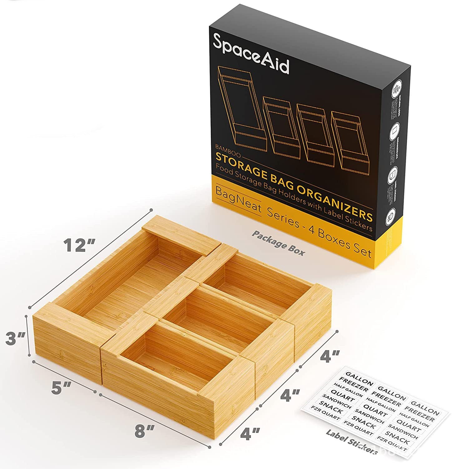 Kitchen Drawer Organizer for Food Wrap and Sandwich Bags