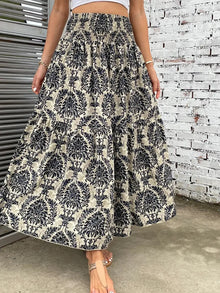 Women's Beach Print Casual Summer Skirt