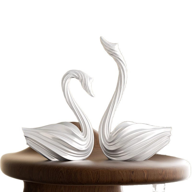 Abstract Swan Minimalist Light-Luxury Decorative Sculpture